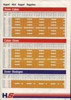 The Hoverspeed 1982 brochure, including timetables - August timetables